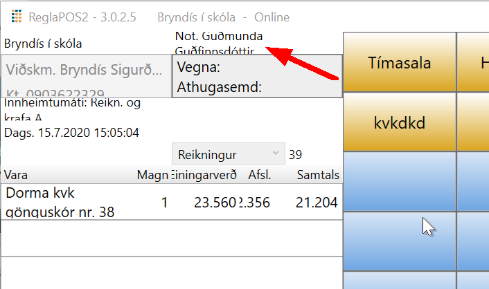 POS valinn starfsmaður