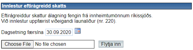 innlestureftirágreiddsskatts