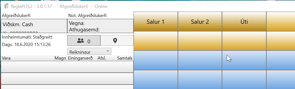 POS staðsetningarflokkar 2