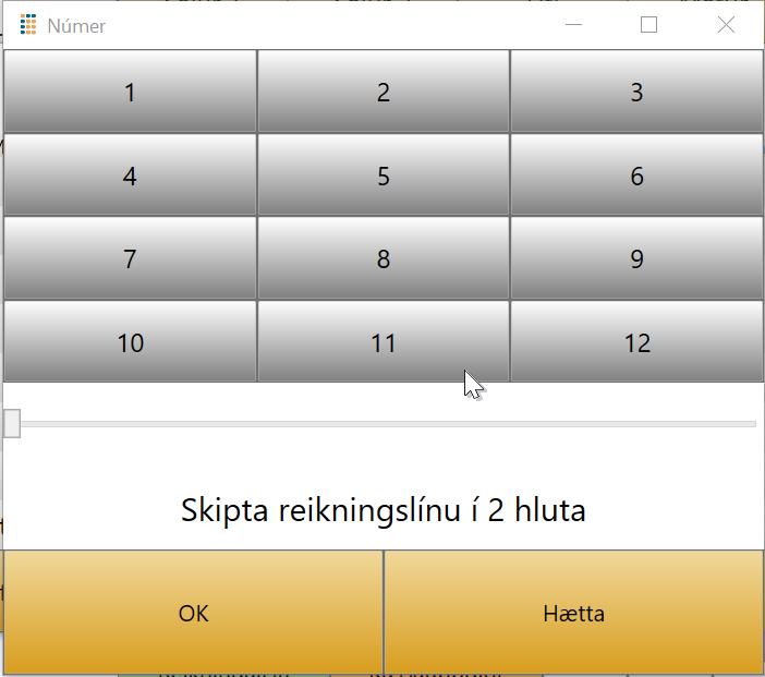 POS skipta reikningi 3